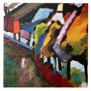 Kandinsky - Murnau, Kasteel en Kerk Tegeltje