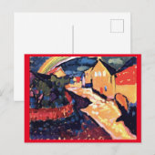 Kandinsky, Murnau met regenboog, fijne kunst Briefkaart (Voorkant / Achterkant)
