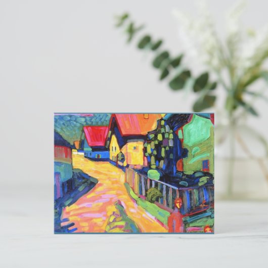 Kandinsky - Murnau Straat met Vrouwen, 1908 kunstw Briefkaart (Staand voorkant)