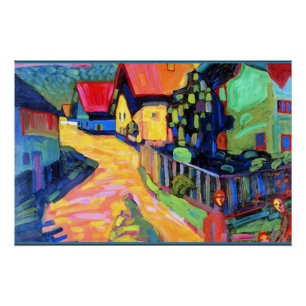 Kandinsky - Murnau Straat met Vrouwen, Perfect Poster
