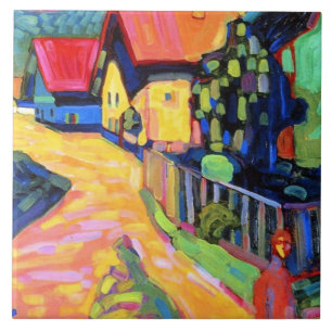 Kandinsky - Murnau Street with Women, 1908, Tegeltje
