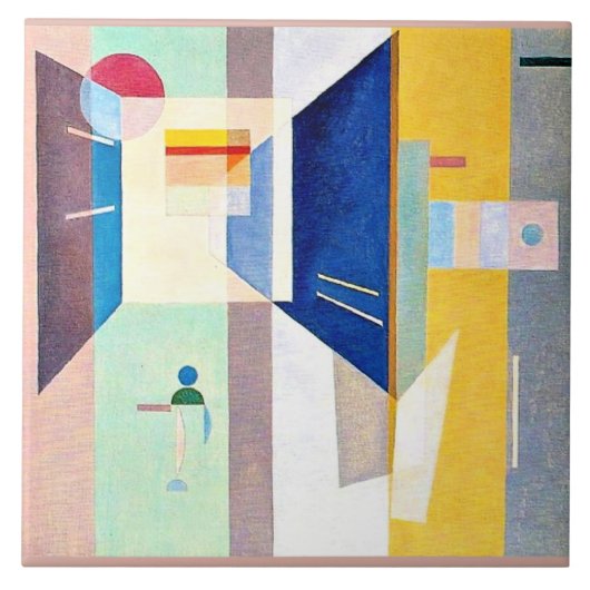 Kandinsky - Na rechts - naar links, Tegeltje (Voorkant)