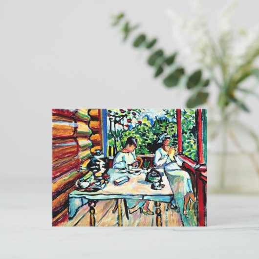 Kandinsky - Nina Kandinsky in Akhtyrka Briefkaart (Staand voorkant)