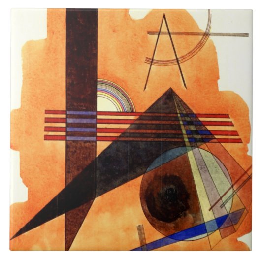 Kandinsky - Obstinate Brown Tegeltje (Voorkant)