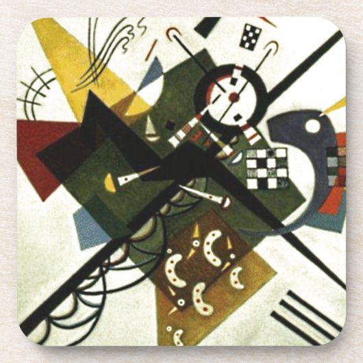 Kandinsky on White II Bier Onderzetter (Voorkant)