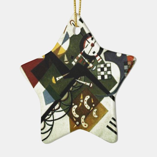 Kandinsky on White II Keramisch Ornament (Links)