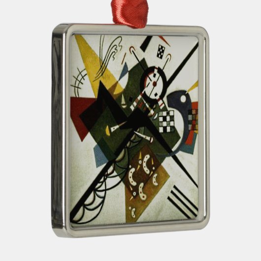 Kandinsky on White II Metalen Ornament (Rechts)
