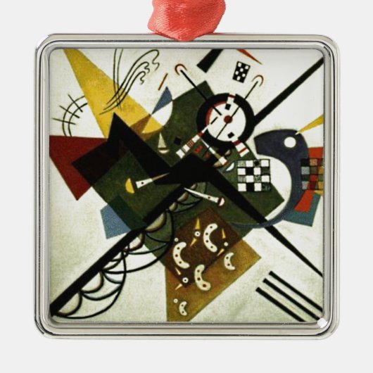 Kandinsky on White II Metalen Ornament (Voorkant)