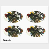 Kandinsky on White II Ovale Sticker (Vel)