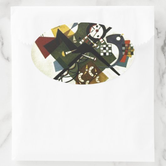 Kandinsky on White II Ovale Sticker (Tas)