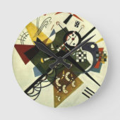 Kandinsky on White II Ronde Klok (Voorkant)