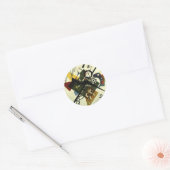 Kandinsky on White II Ronde Sticker (Envelop)