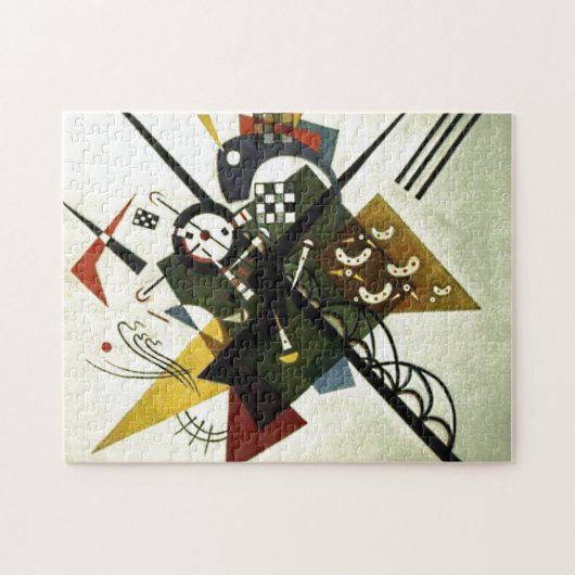 Kandinsky on White II schildert Abstracte kunst Legpuzzel (Horizontaal)