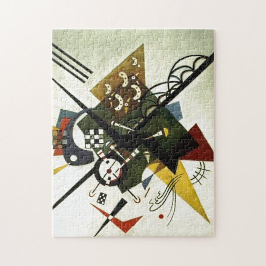 Kandinsky on White II schildert Abstracte kunst Legpuzzel (Verticaal)