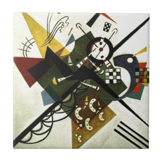 Kandinsky on White II Tegeltje (Voorkant)