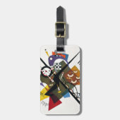 Kandinsky on White Two Abstract schilderen Bagagelabel (Voorkant verticaal)