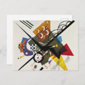Kandinsky on White Two Abstract schilderen Briefkaart (Voorkant / Achterkant)