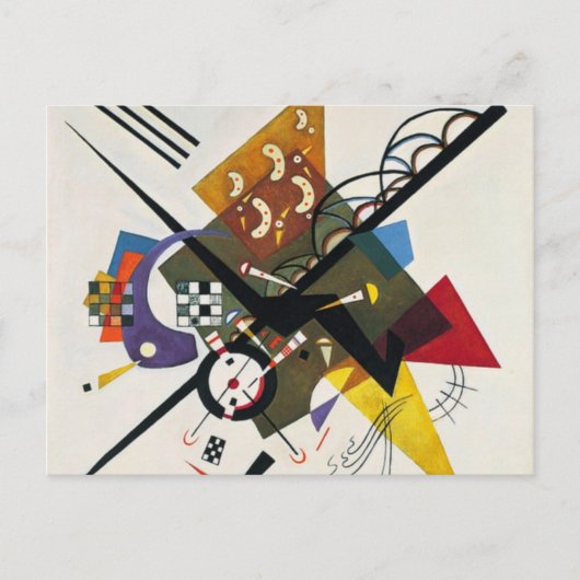 Kandinsky on White Two Abstract schilderen Briefkaart (Voorkant)