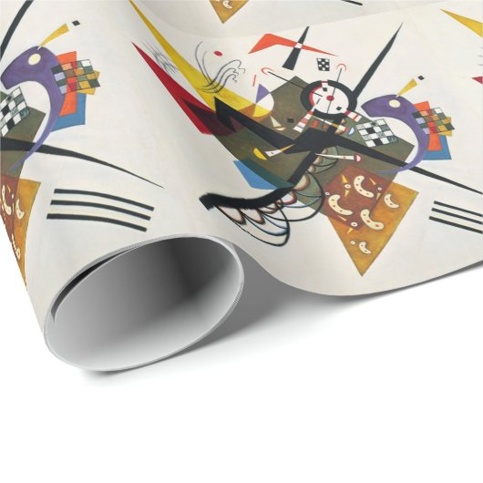 Kandinsky on White Two Abstract schilderen Cadeaupapier (Rol Hoek)