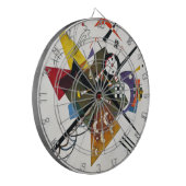 Kandinsky on White Two Abstract schilderen Dartbord (Voorkant Links)