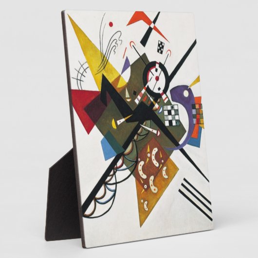 Kandinsky on White Two Abstract schilderen Fotoplaat (Zijkant)