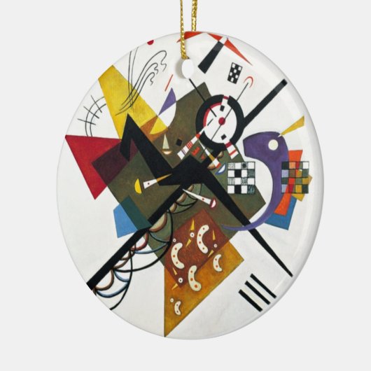 Kandinsky on White Two Abstract schilderen Keramisch Ornament (Links)