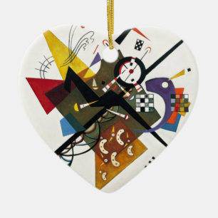 Kandinsky on White Two Abstract schilderen Keramisch Ornament