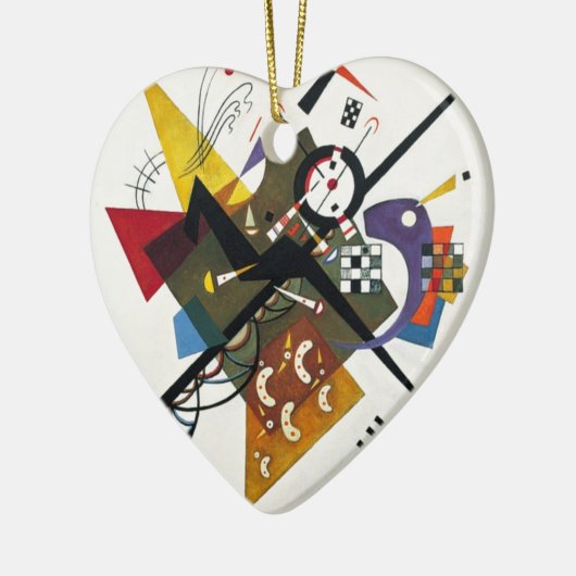 Kandinsky on White Two Abstract schilderen Keramisch Ornament (Links)