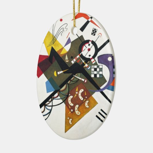 Kandinsky on White Two Abstract schilderen Keramisch Ornament (Links)
