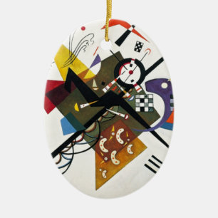 Kandinsky on White Two Abstract schilderen Keramisch Ornament