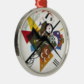 Kandinsky on White Two Abstract schilderen Metalen Ornament (Rechts)