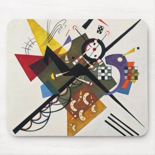 Kandinsky on White Two Abstract schilderen Muismat (Voorkant)