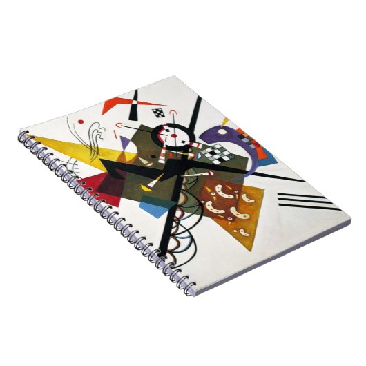 Kandinsky on White Two Abstract schilderen Notitieboek (Rechterzijde)