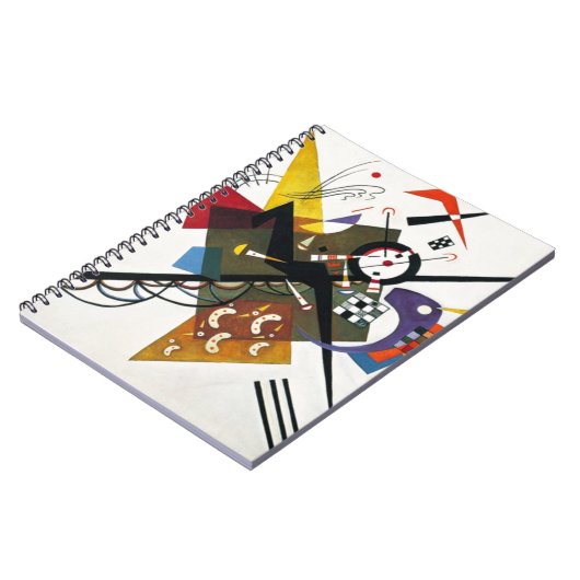 Kandinsky on White Two Abstract schilderen Notitieboek (Linkerzijde)