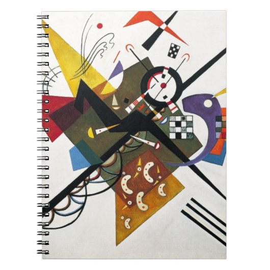 Kandinsky on White Two Abstract schilderen Notitieboek (Voorkant)