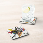 Kandinsky on White Two Abstract schilderen Onderzetter (Rechterzijde)