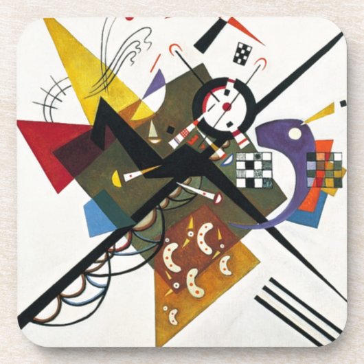 Kandinsky on White Two Abstract schilderen Onderzetter (Voorkant)