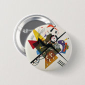 Kandinsky on White Two Abstract schilderen Ronde Button 5,7 Cm (Voorkant /achterkant)