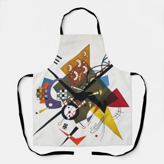 Kandinsky on White Two Abstract schilderen Schort (Voorkant)