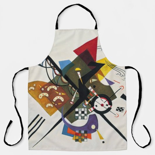 Kandinsky on White Two Abstract schilderen Schort (Voorkant)