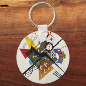 Kandinsky on White Two Abstract schilderen Sleutelhanger (Voorkant)