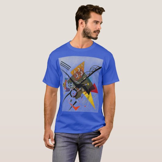 Kandinsky on White Two Abstract schilderen T-Shirt (Voorkant volledig)