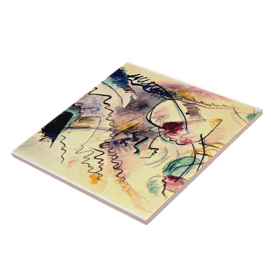 Kandinsky - Ondertiteling, 1913 kunstwerk Tegeltje (Zijkant)