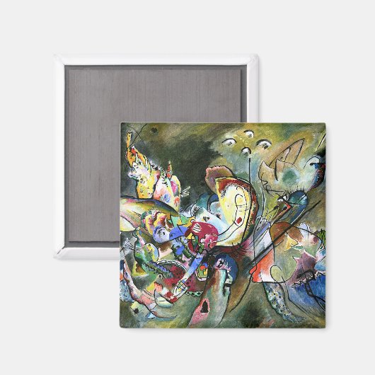 Kandinsky - Ontsteld, abstracte kunst Magneet (Voorkant / Achterkant)