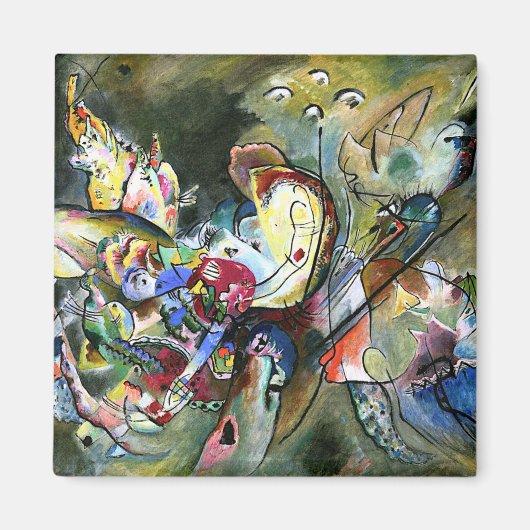 Kandinsky - Ontsteld, abstracte kunst Magneet (Voorkant)