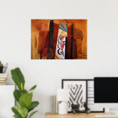 Kandinsky Ontwikkeling in Bruine Abstracte Kunst Poster (Thuiskantoor)