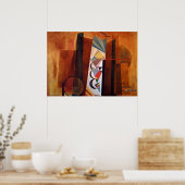 Kandinsky Ontwikkeling in Bruine Abstracte Kunst Poster (Keuken)