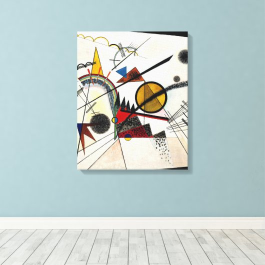 Kandinsky - Op het Zwarte Plein Canvas Afdruk (Insitu (Houten vloer))