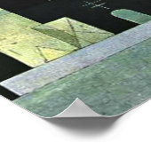 Kandinsky - Op Rest, abstract kunstwerk Poster (Hoek)