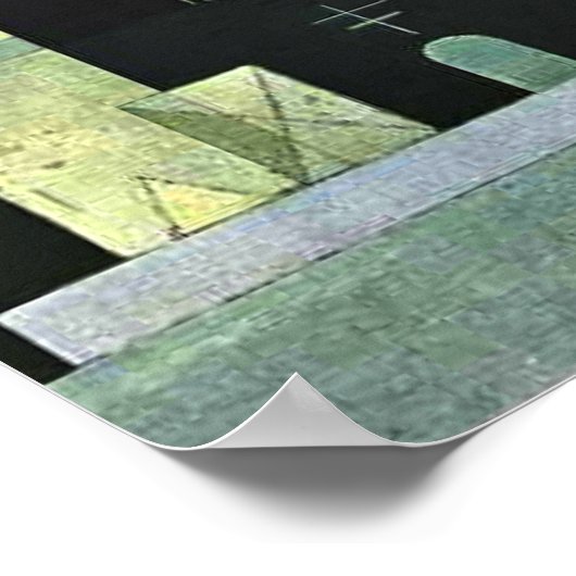 Kandinsky - Op Rest, abstract kunstwerk Poster (Hoek)